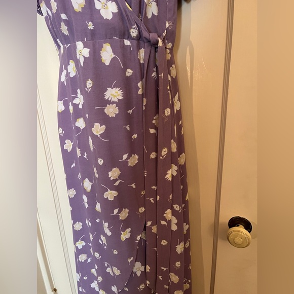 Sanctuary Lavender Floral "Wrap Illusion" Maxi Dress - Picture 6 of 13